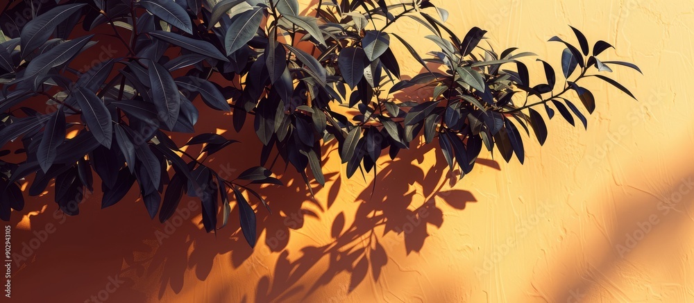Poster Realistic overlay shadow creating an aesthetic background with copy space image