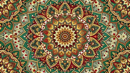 Intricate symmetrical pattern design, geometric, ornate, abstract, interlocking, shapes, lines, symmetry