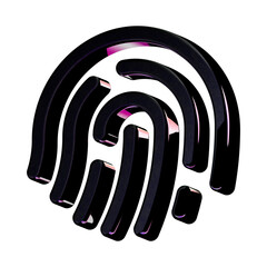 A stunning 3D icon with an elegant texture, perfect for adding sophistication to any project