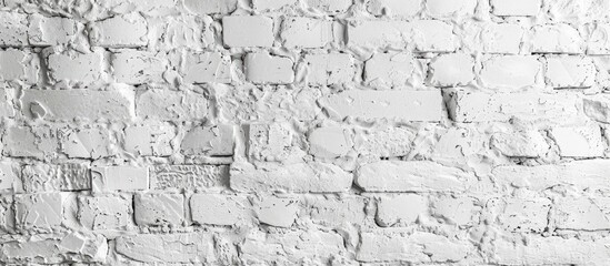 White brick cement wall texture provides a blank canvas for interior and exterior design in the construction industry ideal as a copy space image
