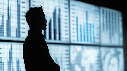 A financial analyst reviewing stock market data