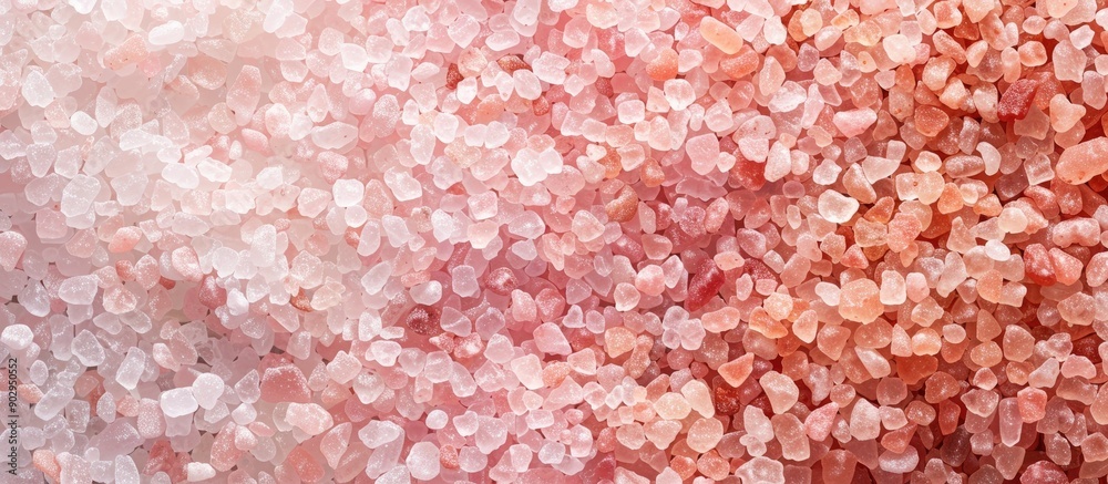 Poster pink salt scattered in a background with copy space image