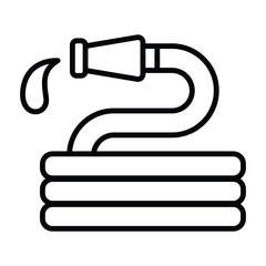 Garden Hose Icon Vector Design Template