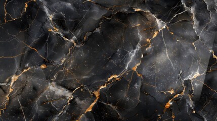 Elegant Black Marble with Golden Veins