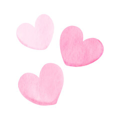 Obraz premium Watercolor Pink Heart, cute, love, valentine
