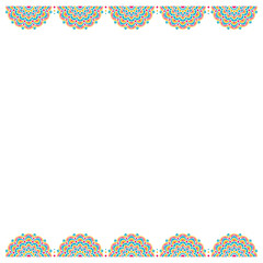 Mandala design element vector frame colorful