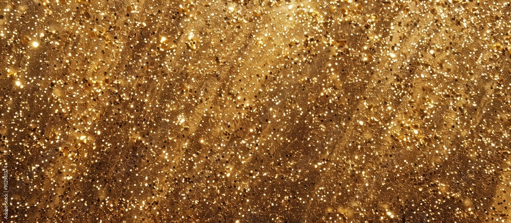 Leinwandbilder abstract yellow gold glitter pattern design on a textured surface with copy space image available