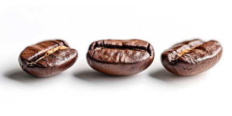 Obraz premium Coffee beans on a white background
