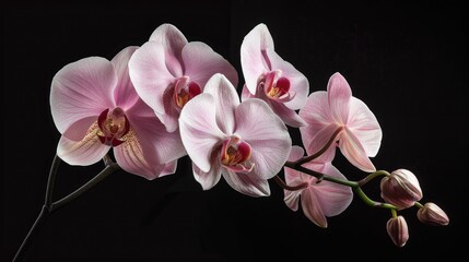 Elegant orchid blossom with delicate petals and rich colors, captured in a refined and beautiful manner.