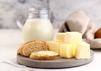 natural organic butter on the table