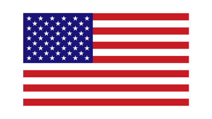 Flag of the United States of America. Correct color specifications, details and proportions. 