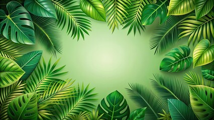 Tropical green leaves background, tropical, foliage, nature, jungle, exotic, vibrant, lush, greenery, botany, tropical plants