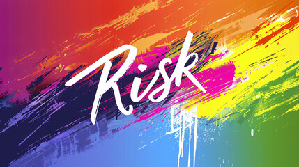 The concept of risk and taking a chance depicted against a vibrant artistic backdrop