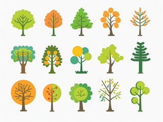 Fototapeta premium A collection of trees in various sizes and shapes