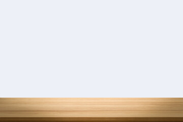 empty wooden table top in foreground isolated on background with clipping path. used for template mock up for display or montage products. showing your objects or mounting. wooden counter.