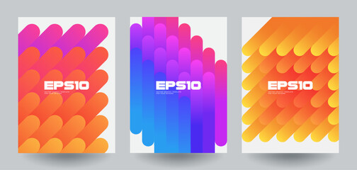 Modern abstract covers set. Cool gradient shapes composition. Eps10 vector.