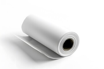 A Roll of Blank White Paper on a Clean Surface