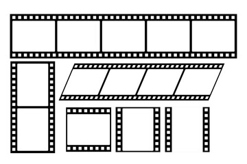 film strip isolated on white.frame photo. border photo