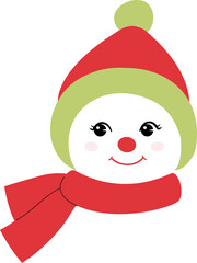 Retro snowman head isolated vector
vintage snowman face svg.
Retro snowman avatar with big eyes vector.