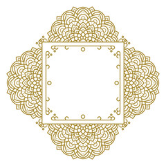 Mandala design element vector frame luxury