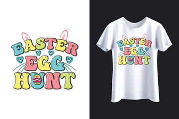 Colorful Easter Egg Hunt Season Graphic T-Shirt – Perfect for Easter Day art & illustation