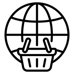 Ecommerce Cart Icon For Design Element