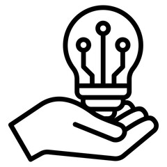 Digital Innovation Icon For Design Element