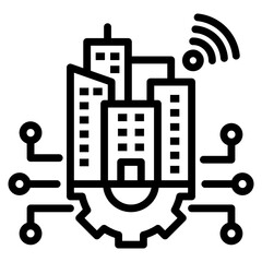 Smart City Icon For Design Element