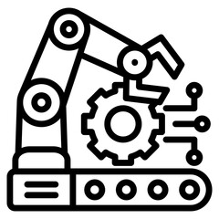 Robotic Process Icon For Design Element