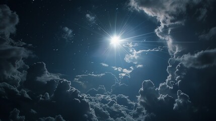 Bright Star Shining Through Dark Clouds