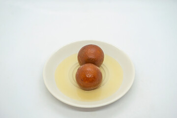 A Plate of Gulab Jamun Lal Mohan Sweets for Indian Ceremony Festival Diwali
