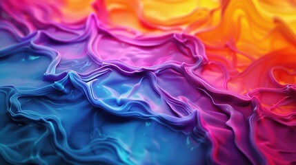 Obraz premium A Close-up Shot of a Watercolor ethnic bioluminescence, glowing diverse life hues