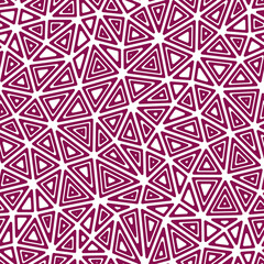 Minimal geometric background with medium-sized triangles in a repeated seamless pattern. Solid color style with stylish vector tiles.