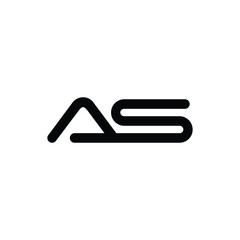 Fototapeta premium AS monogram letter logo design