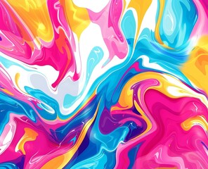 Obraz premium Abstract Vector Artwork with Dynamic Swirls and Bright Colors 