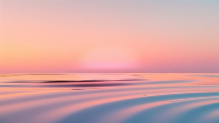 Obraz premium Tranquil sunset over water with serene pastel colors creating a peaceful atmosphere, perfect for relaxation and inspiration.