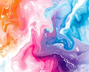 Obraz premium Abstract Vector Artwork with Dynamic Swirls and Bright Colors 