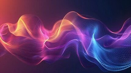 Obraz premium Vibrant Waves of Light: A Stunning Abstract Visualization