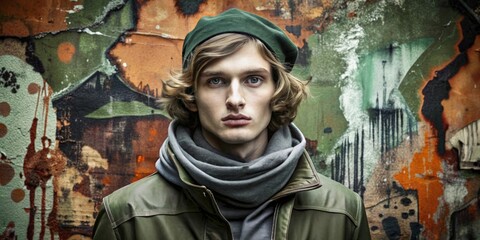 Fashionable Man in Green