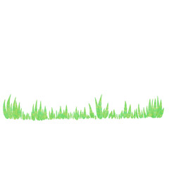 Fototapeta premium Watercolor Green bush, grass, nature