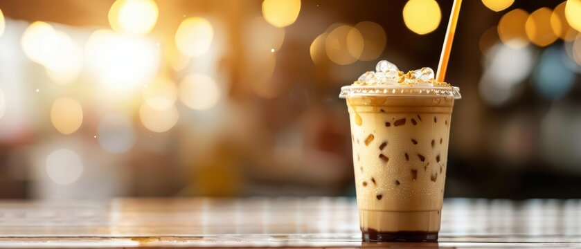 Thai iced coffee explosion showcasing a rich blend of coffee and sweetened condensed milk