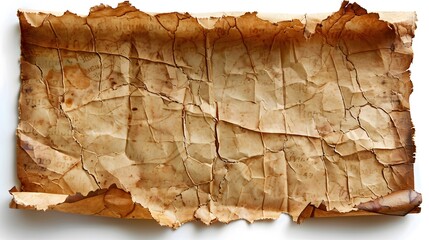 Ancient Crumpled Scroll with Weathered Texture