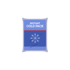 Vector illustration of an instant cold pack on an isolated background.