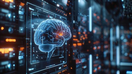 8k realistic Ultra-clear shot of a brain-computer interface in use, neural activity visualization,