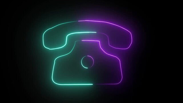 telephone parple and turquoise animation video