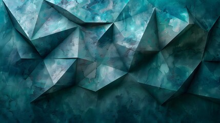 Fototapeta premium Abstract Geometric Texture in Shades of Teal and Blue