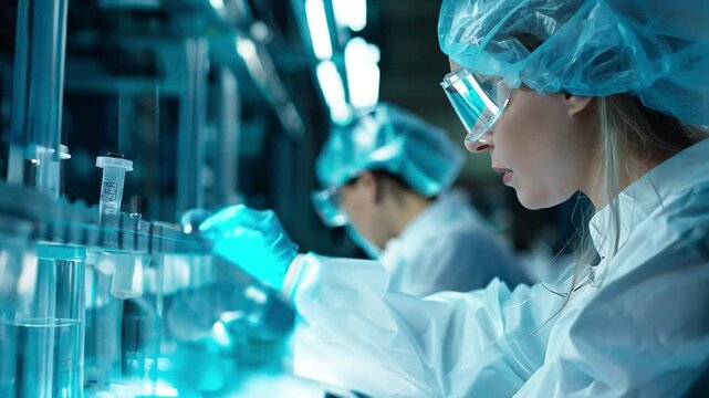 manufacturing technicians at work