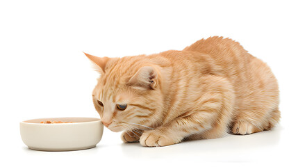 cat eating food. Generative AI