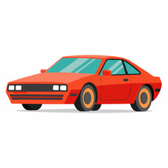 Fototapeta premium red sports car, red car, red car isolated on white, red car isolated on white, red toy car, Vibrant Red Sports Car and Toy Car Isolated on White Background - Sleek, Shiny, and Dynamic Red Vehicles