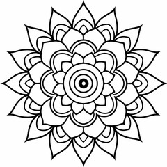 abstract background, illustration of a flower, abstract flower tattoo, abstract flower illustration